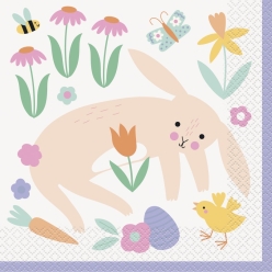 Trendy Pastel Easter Dinner Napkins - 16 PK